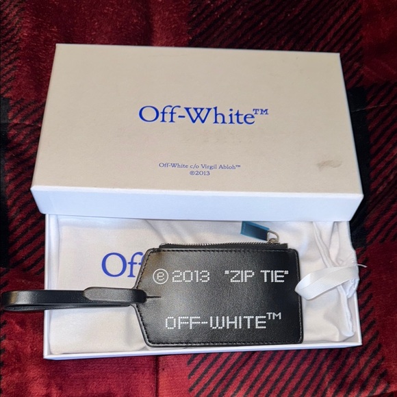 Off-White Black Zip Tie Small Wallet